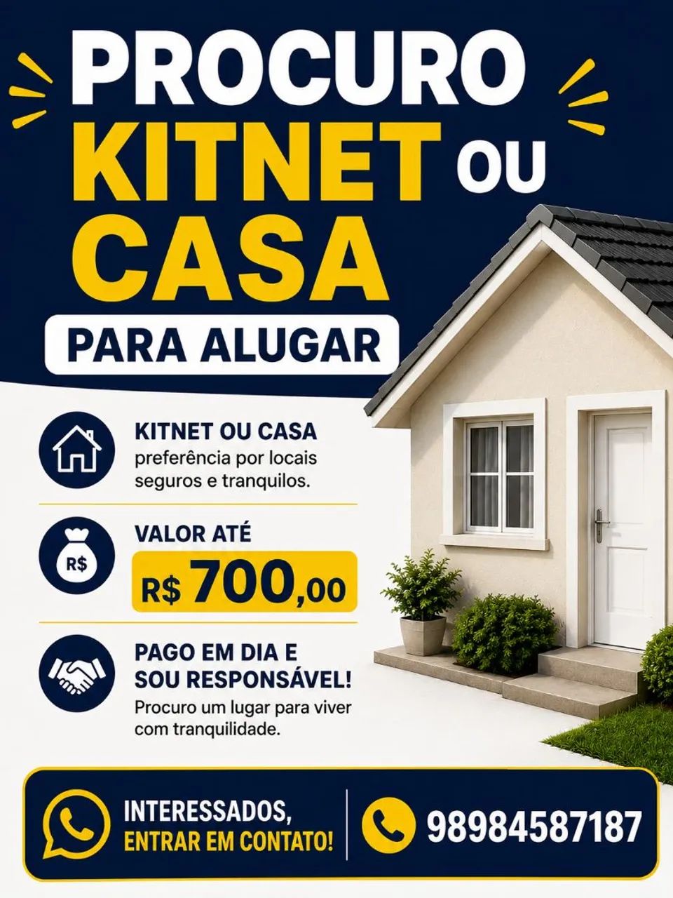 Procuro pra alugar com urgência 