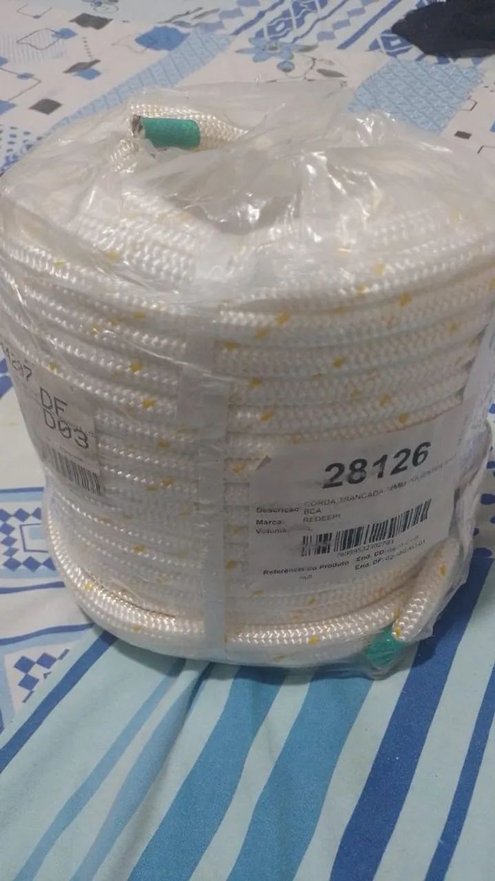 Corda TRANÇADA 12mm poliéster 50mts NOVA NOVA  - Foto 2
