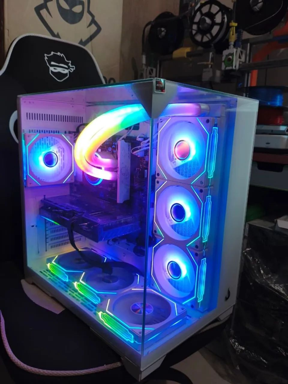 PC AM5 NOVO RYZEN 9 7900X E RX9060XT PEGO PS4 XBOX E PS5 COM VOLTA - Foto 4