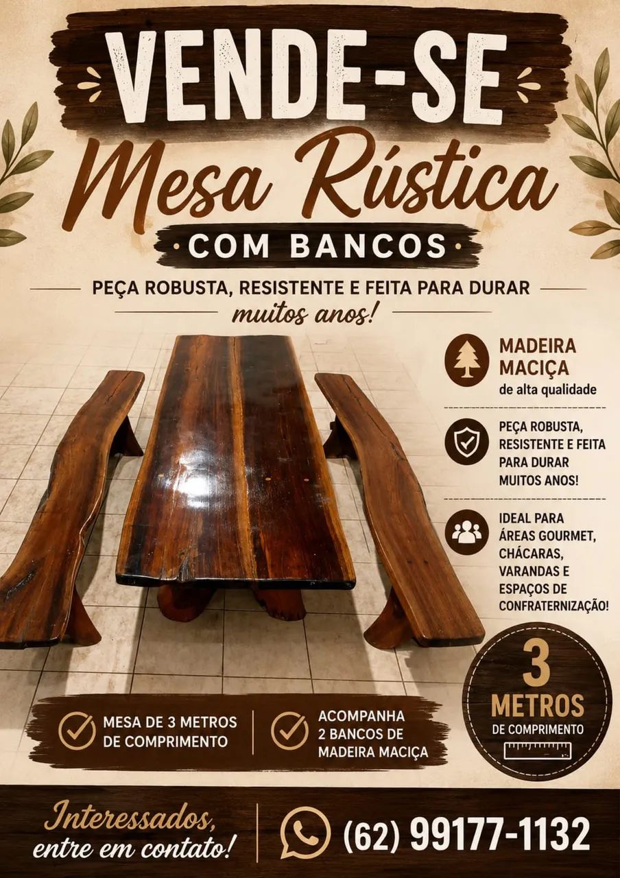MESA RÚSTICA 