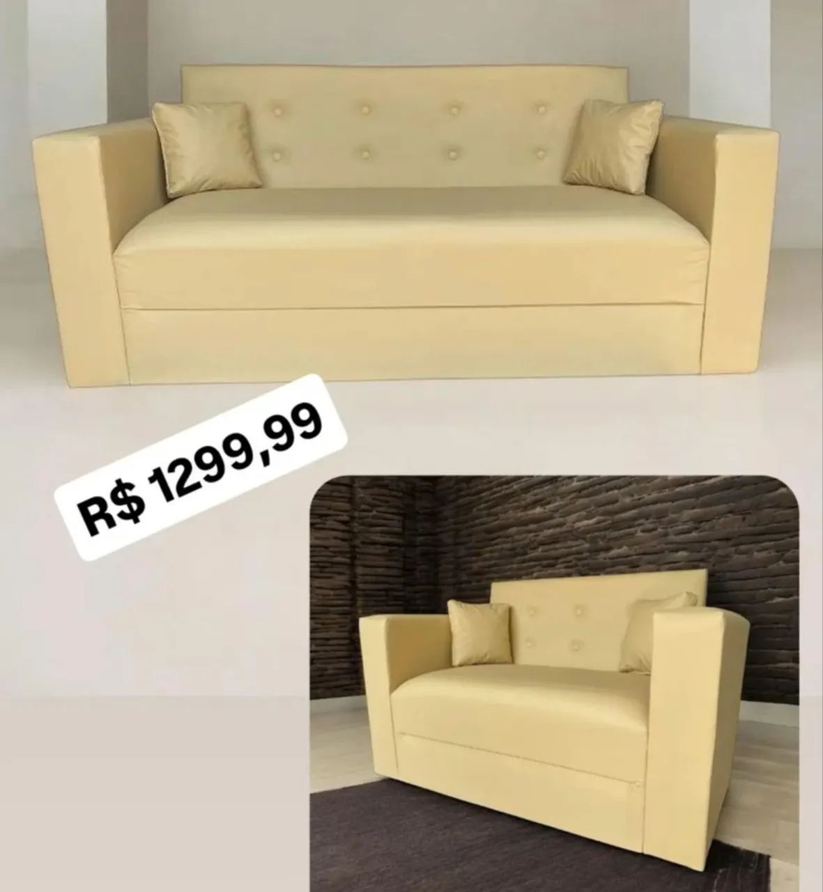 SOFÁS 3/2 LUGARES em CORINO, escolha a cor! PREÇO DE FÁBRICA IMPERDÍVEL! - Foto 5