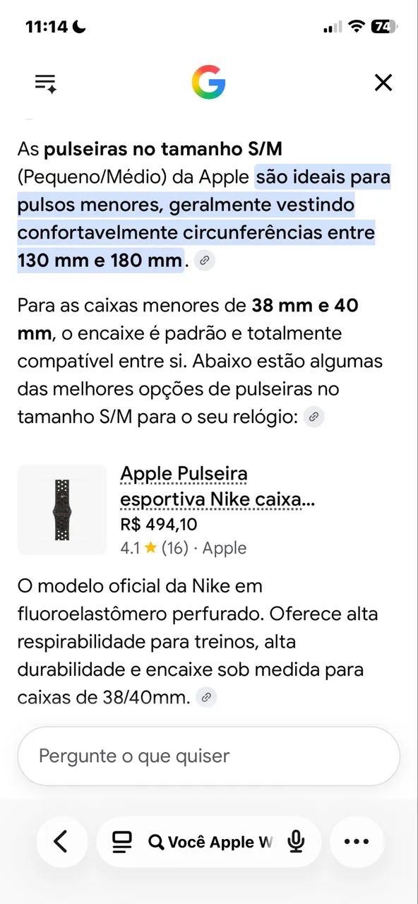 pulseira apple watch Nike s/m - Foto 4