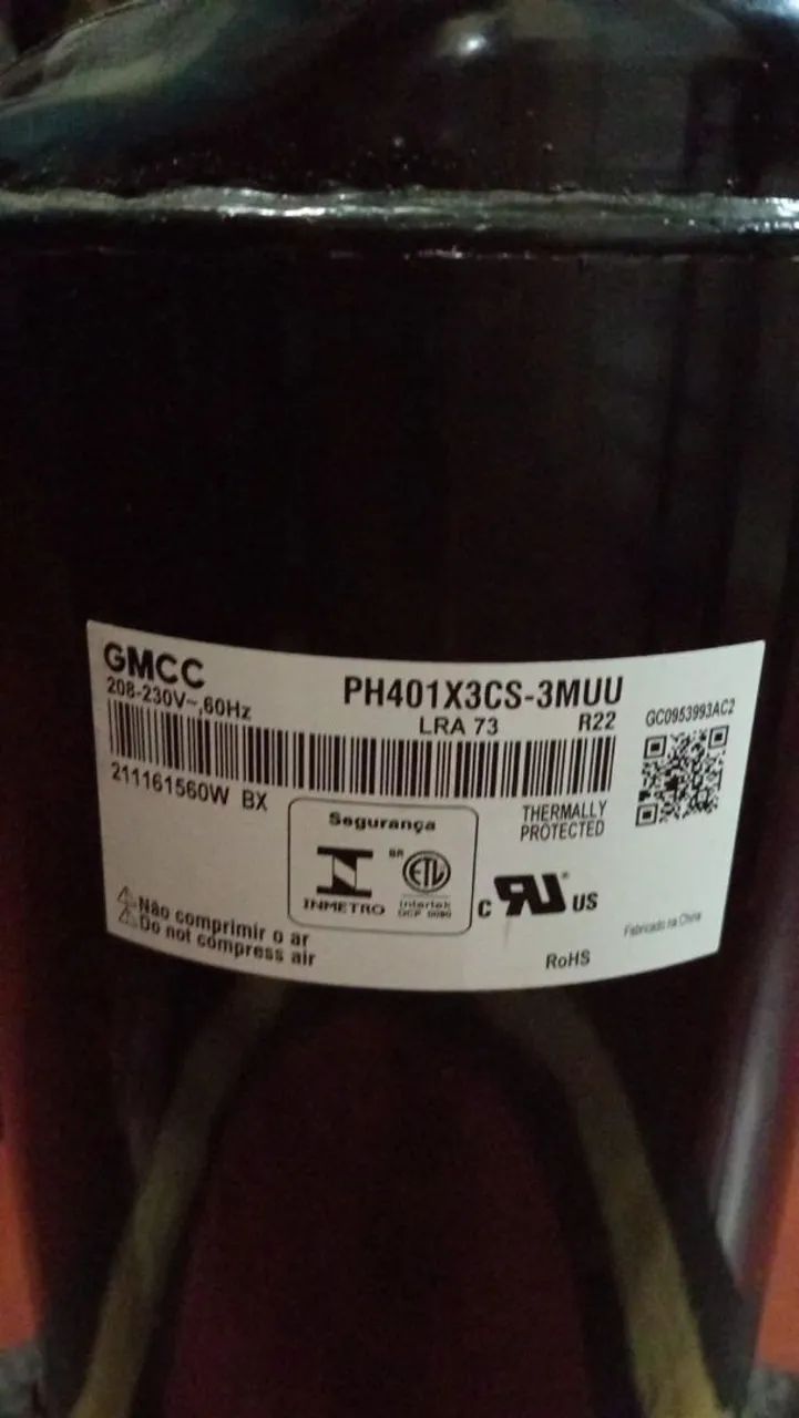 Compressor 30 mil BTUs zero,na borracha  - Foto 2