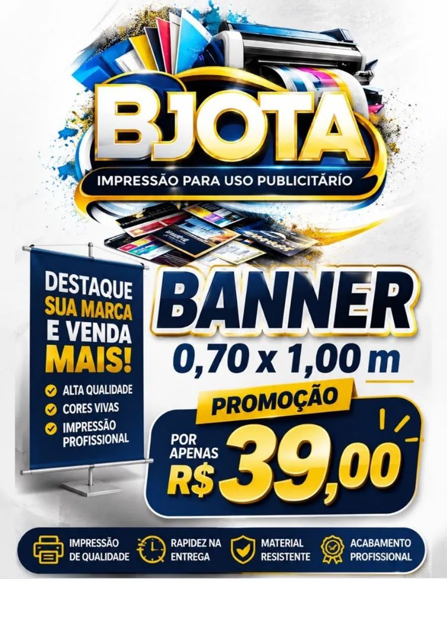 Banner, lona, adesivo vinil.