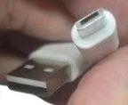 Cabo USB-A macho para micro-USB (micro-B) macho (70 centímetros) fio branco (70 cm) - Foto 3