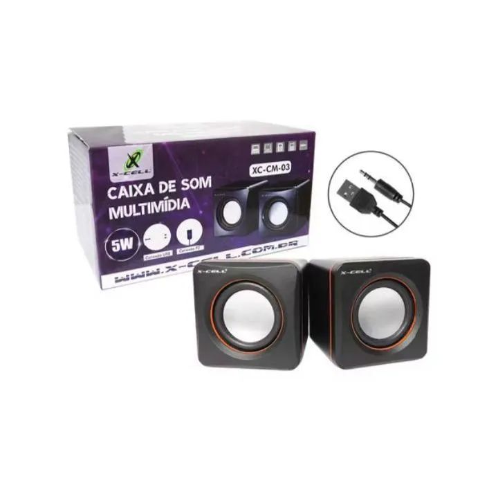 Caixa de Som X-Cell XC-CM-03 2.0 - Multimídia - Ótimo Estado