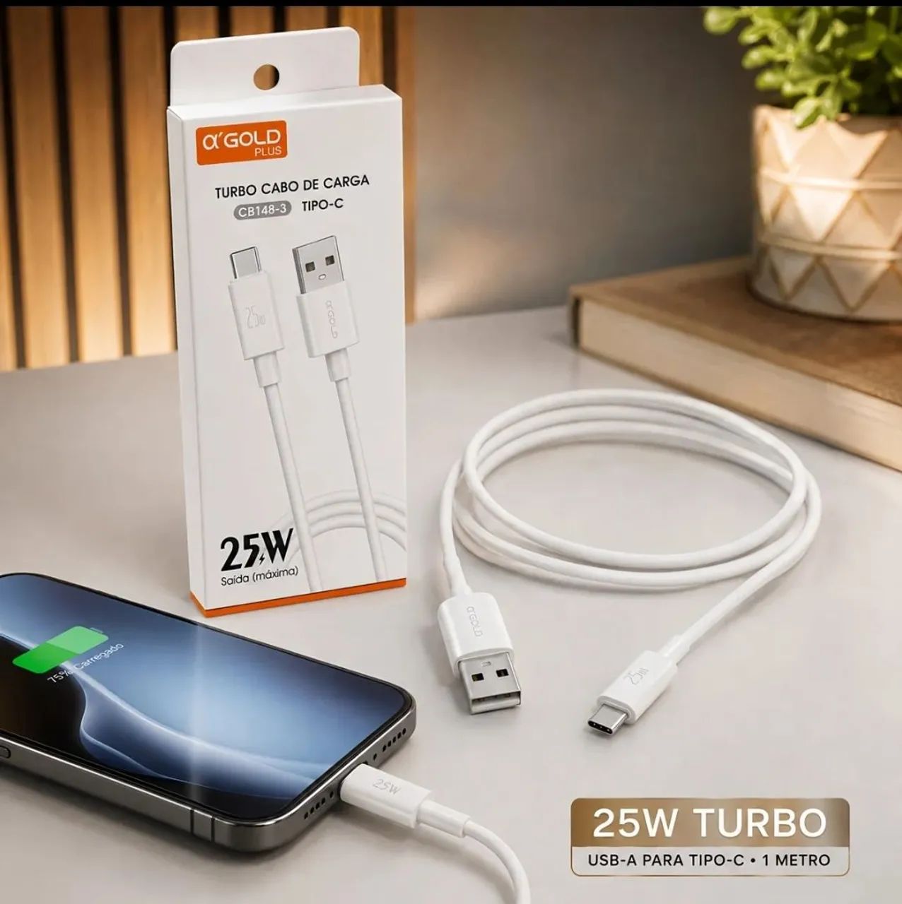 Cabos USB Gold turbo 25w