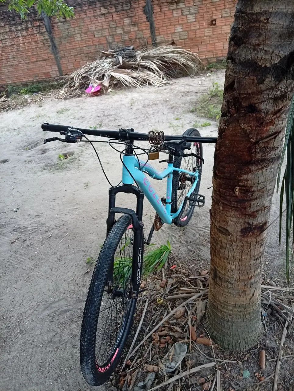 Vende se essa bicicleta aro 29 azul neném  - Foto 4