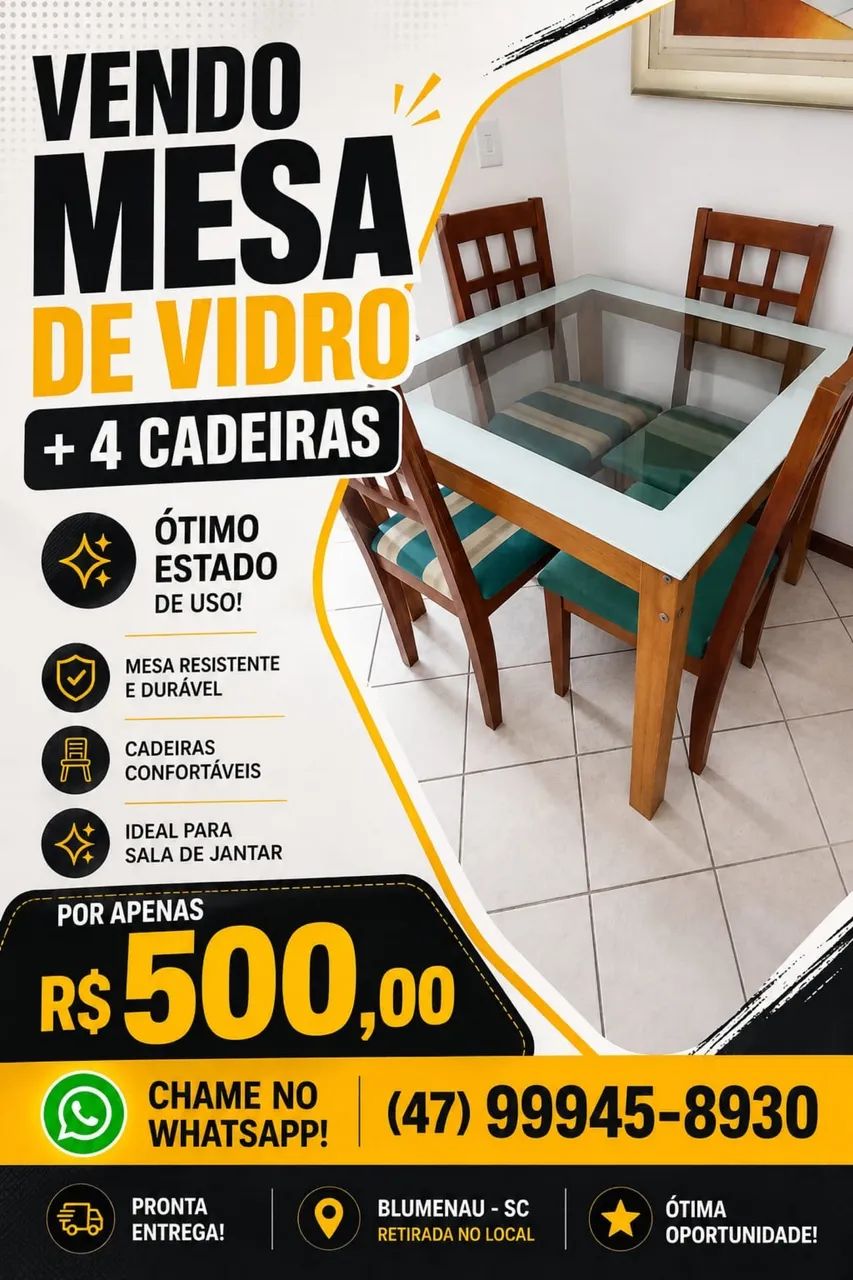 Mesa e cadeiras lindas