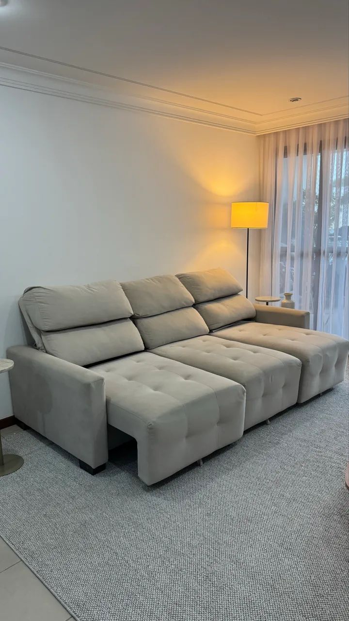 Sofá retrátil 3 lugares - Foto 4