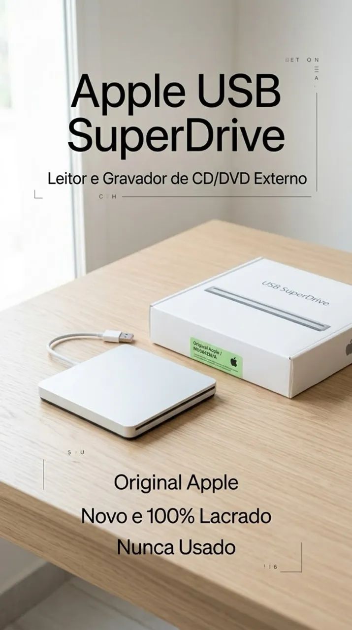 leitor e gravador de cd dvd apple usb superdrive - CDs, DVDs etc