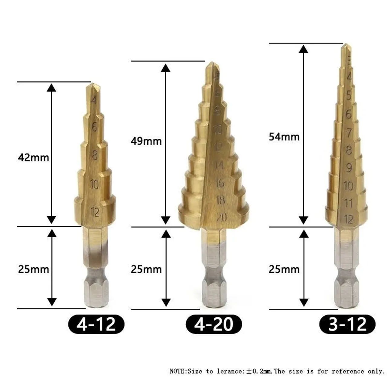 Kit de 3 peças de brocas  - Foto 4