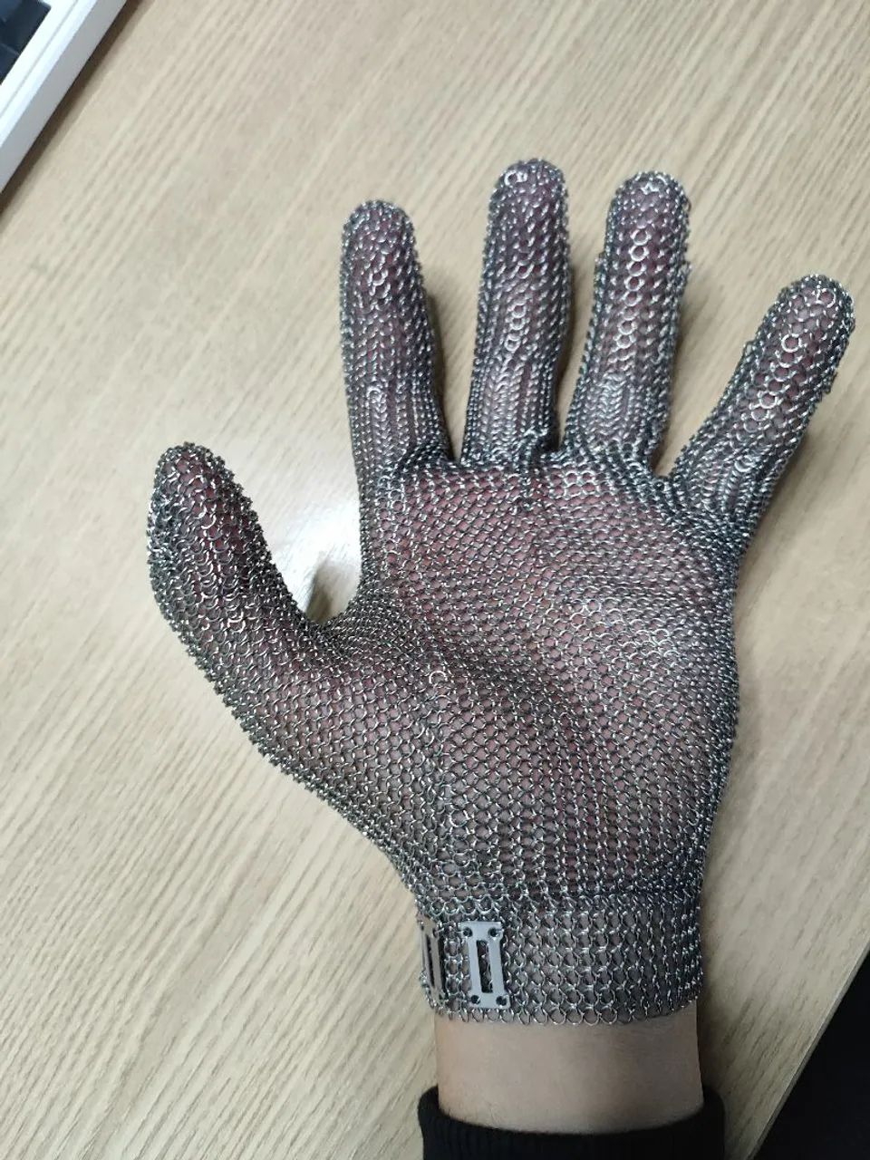 Luva de malha de aço Inox, para açougueiro - Foto 2