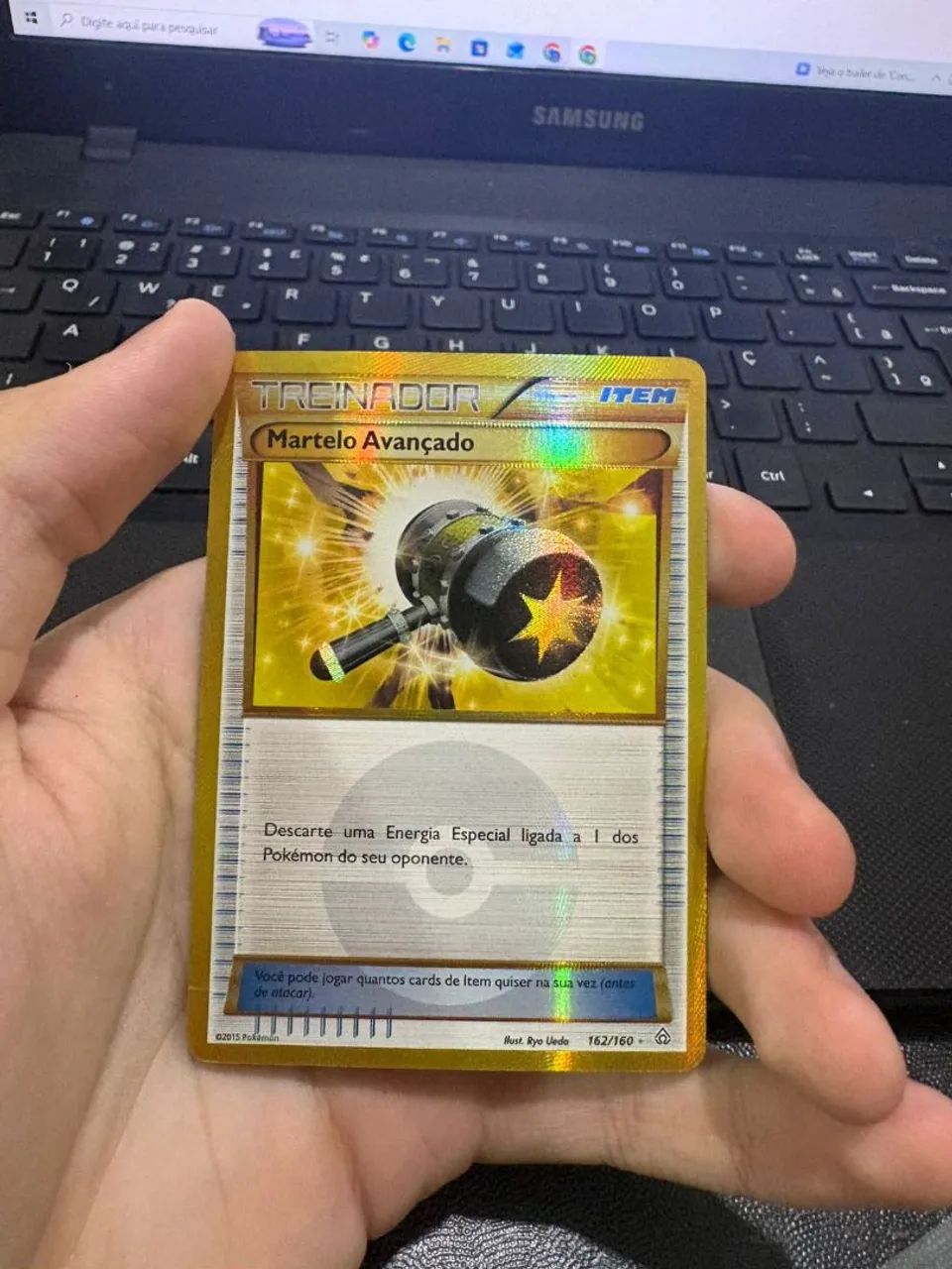 Carta pokémon original: Martelo avançado (162/160) 