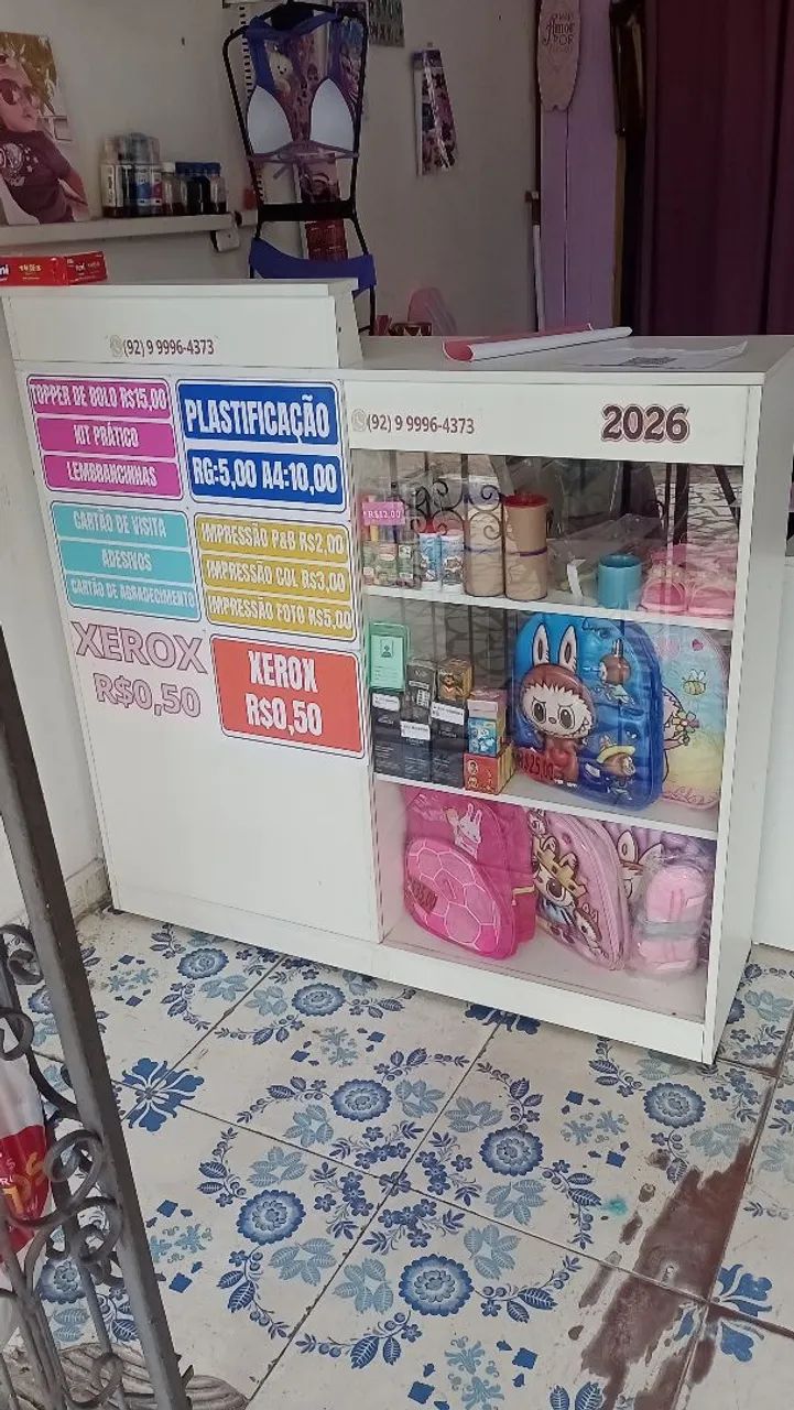 Balcão vitrine caixa 