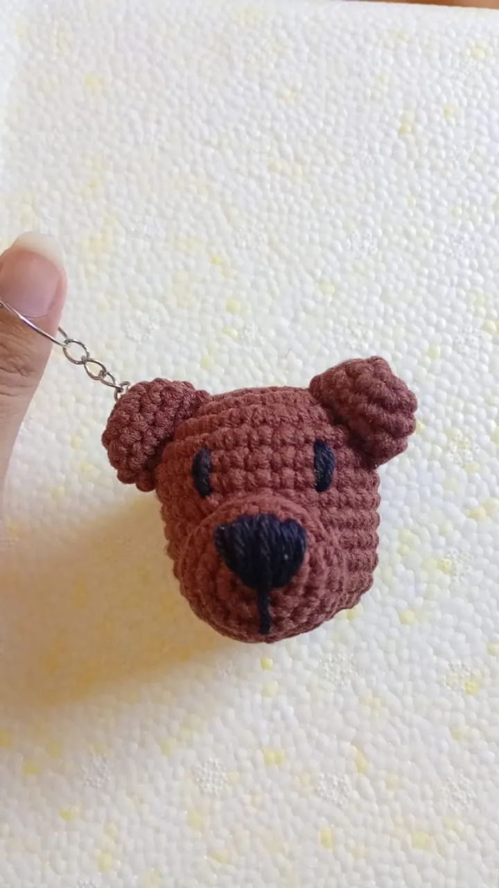 Chaveiro de crochê ursinho 