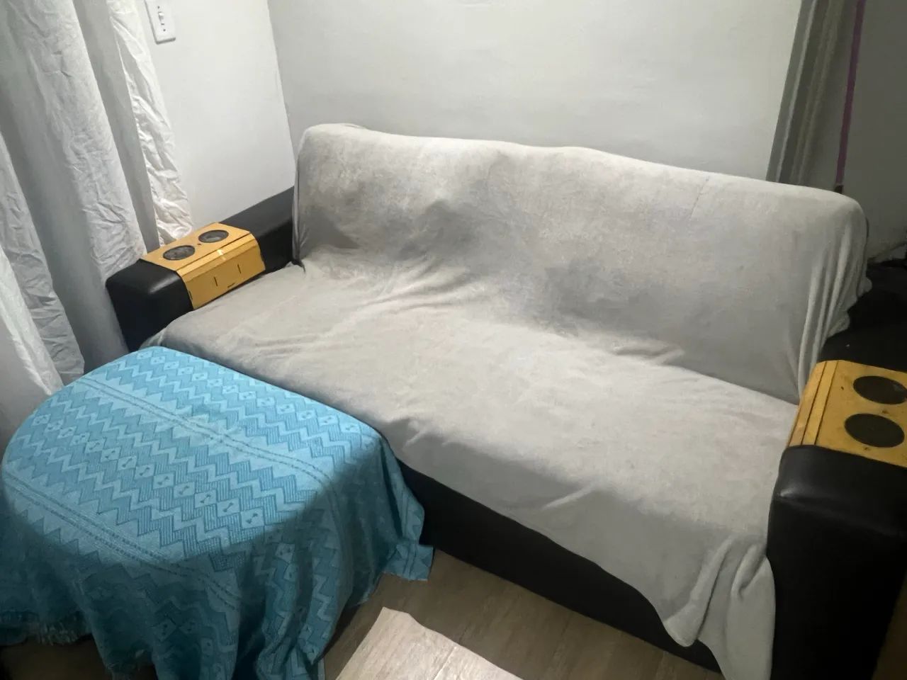 SOFÁ EM L GRANDE + PUF| ÓTIMO PARA REFORMA| R$ 250 - Foto 3