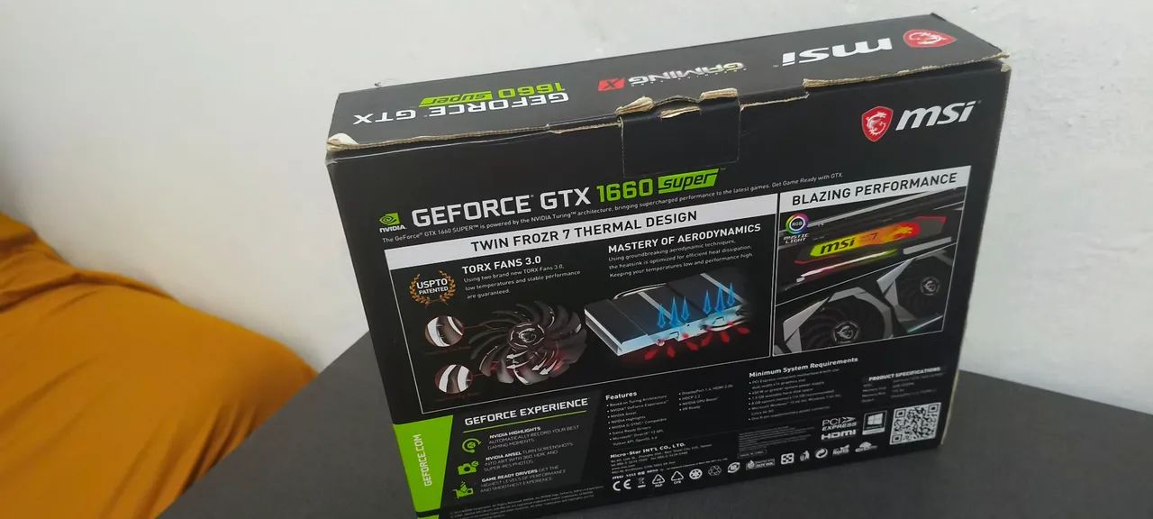 Caixa vazio MSI  GTX 1660 super 