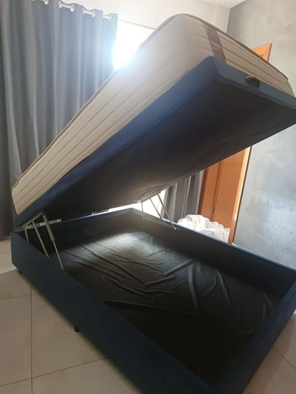 Cama casal box com baú + colchão Probel - Foto 2