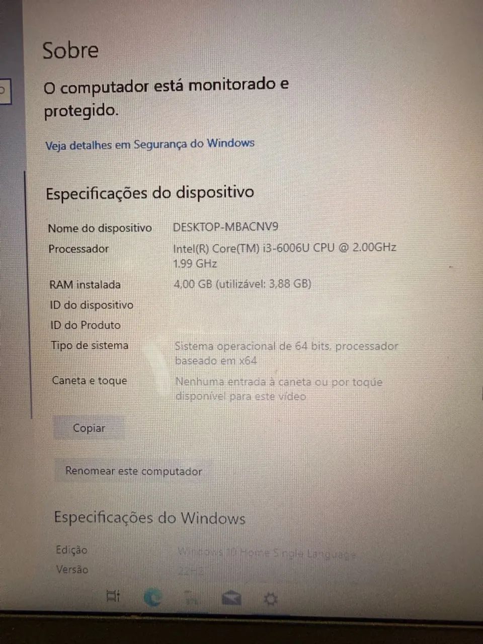 Notebook Lenovo Branco Intel Core i3 4GB RAM - Windows 10 - Foto 5
