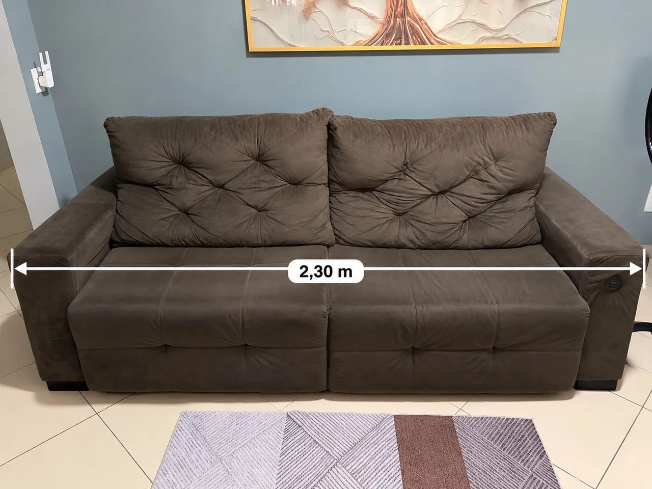  Sofá retrátil/reclinável