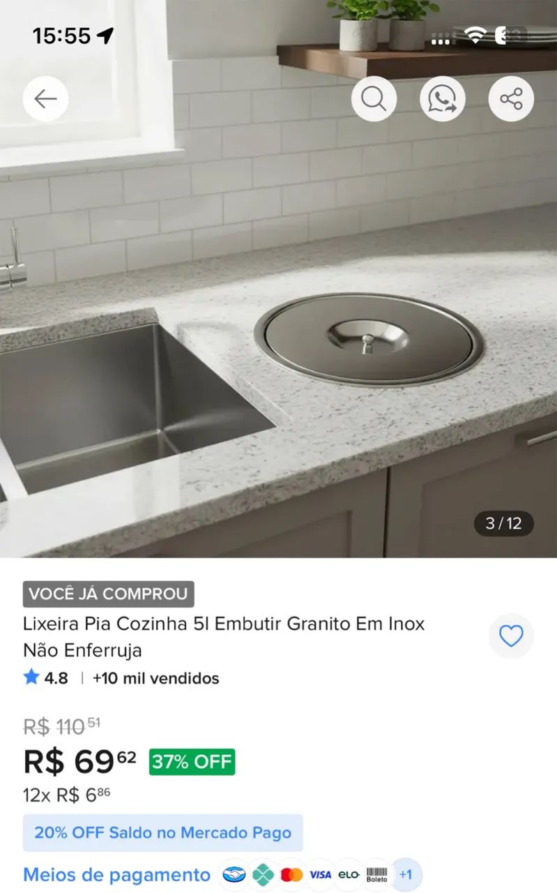 Lixeira de embutir  - Foto 2
