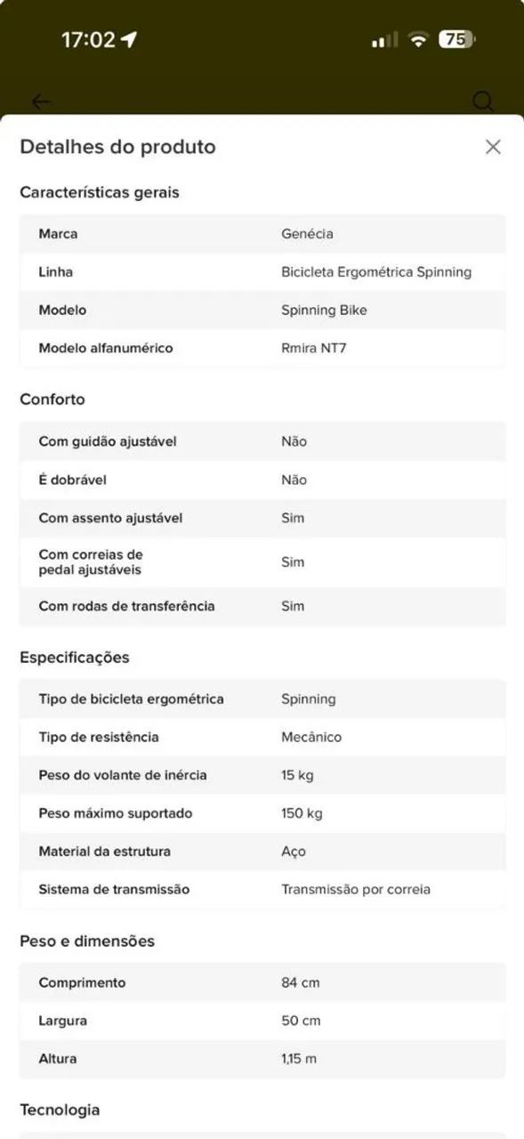 Bicicleta Ergométrica Semi nova - Foto 2