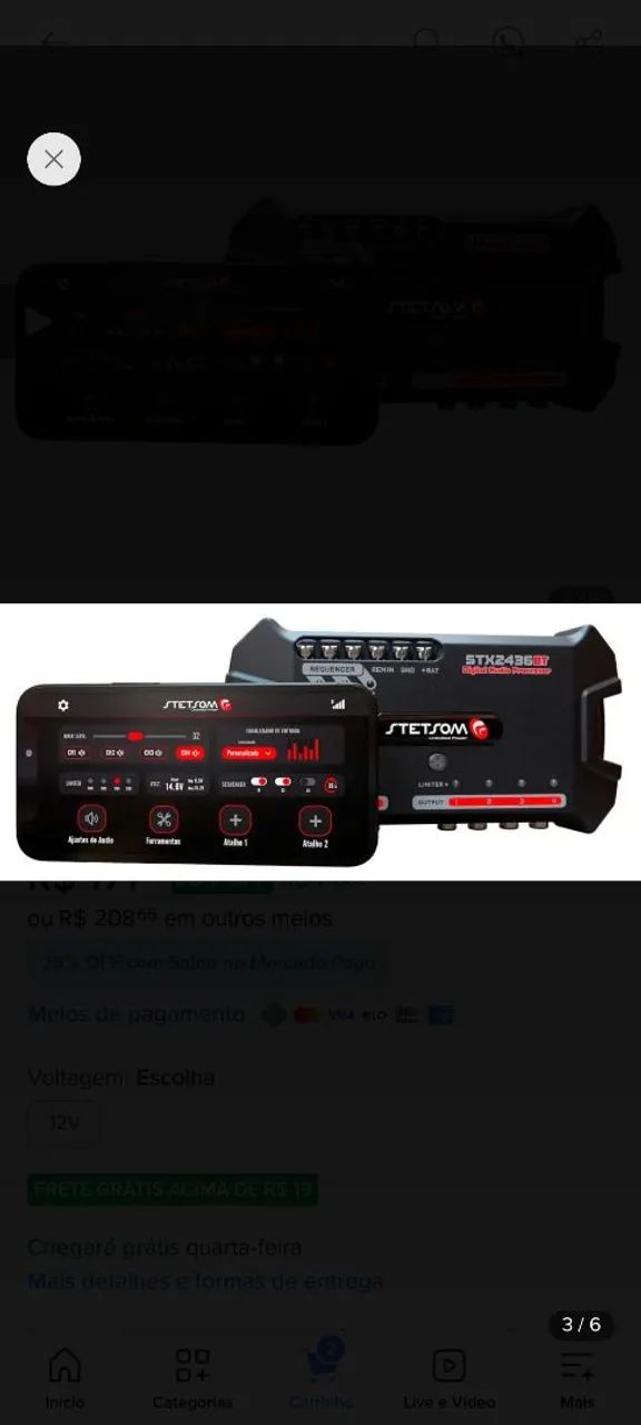 Processador de Áudio Digital Stetsom STX2436BT