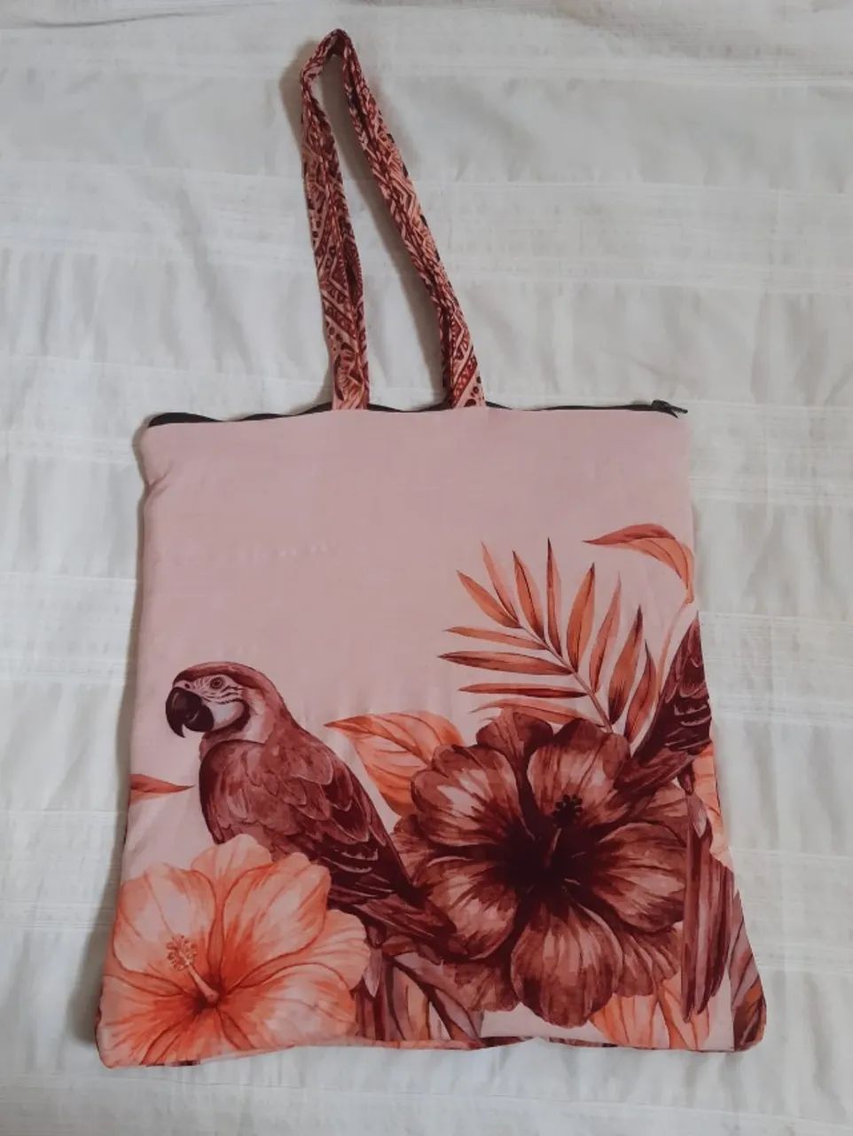 Ecobag com zíper 100% artesanal