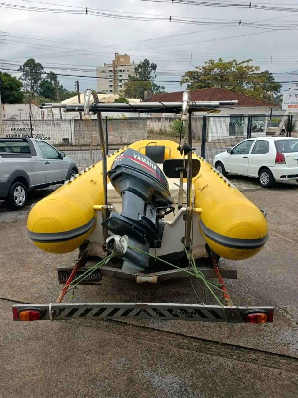 reboque+bote com motor yamaha 40hp - Foto 4