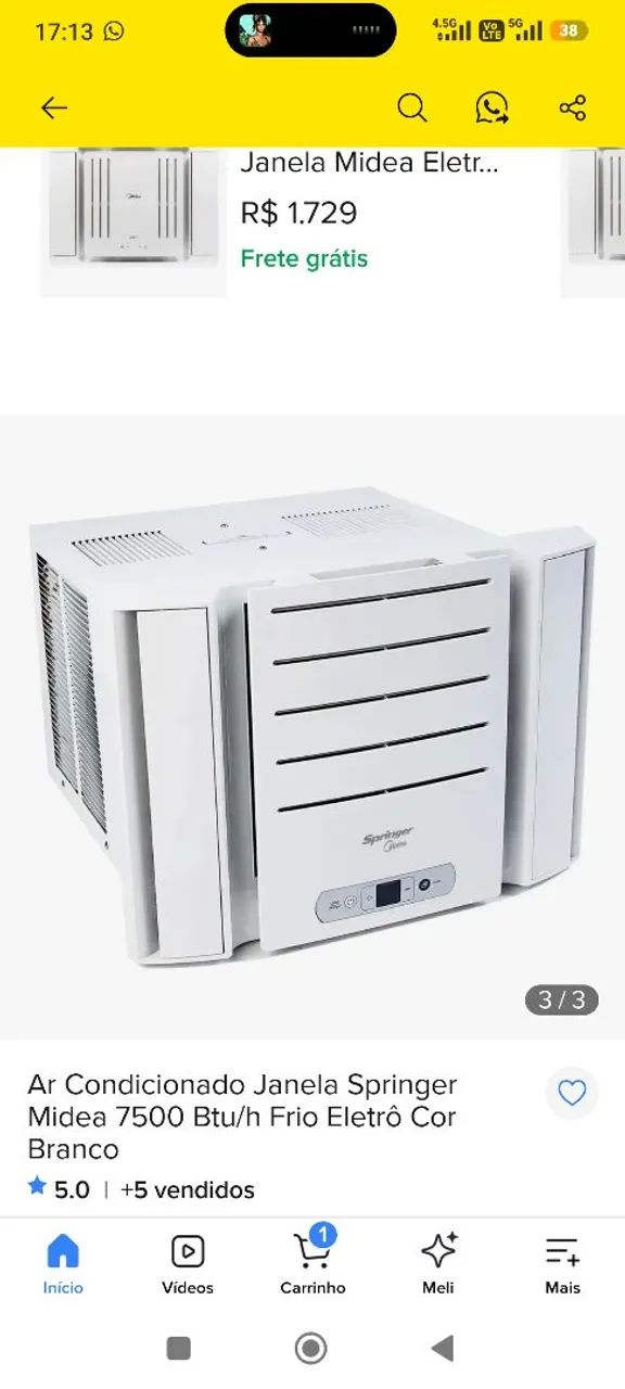Vende-se Ar condicionado de Parede 