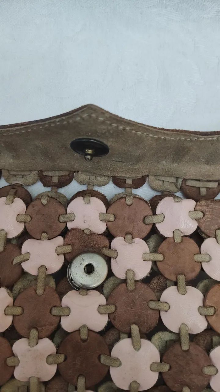 Bolsa clutch artesanal em couro feira a mão - Foto 3