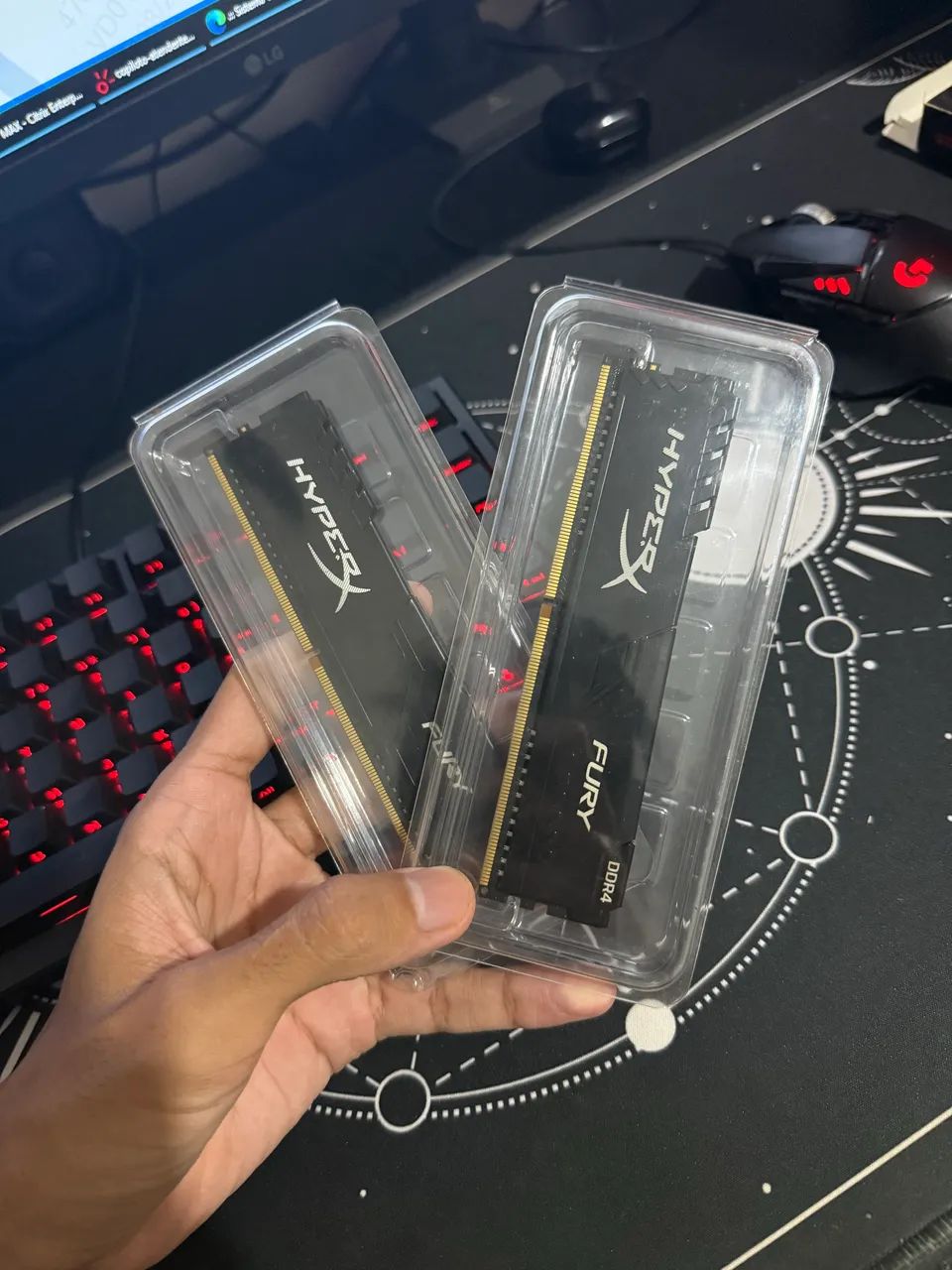 Memória ram ddr4 2x4