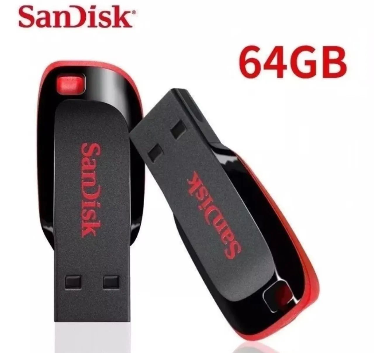 Pendrive pen drive 64GB Sandisk Cruzer Blade USB Flash 2.0 PC Notebook e Som original
