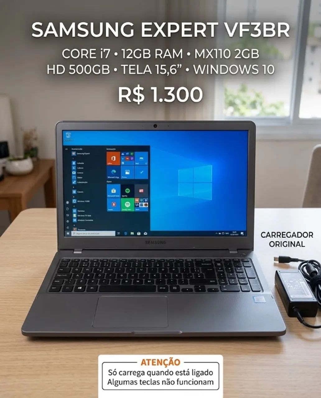 Notebook Samsung Expert VF3BR Core i7 + MX110 2GB 