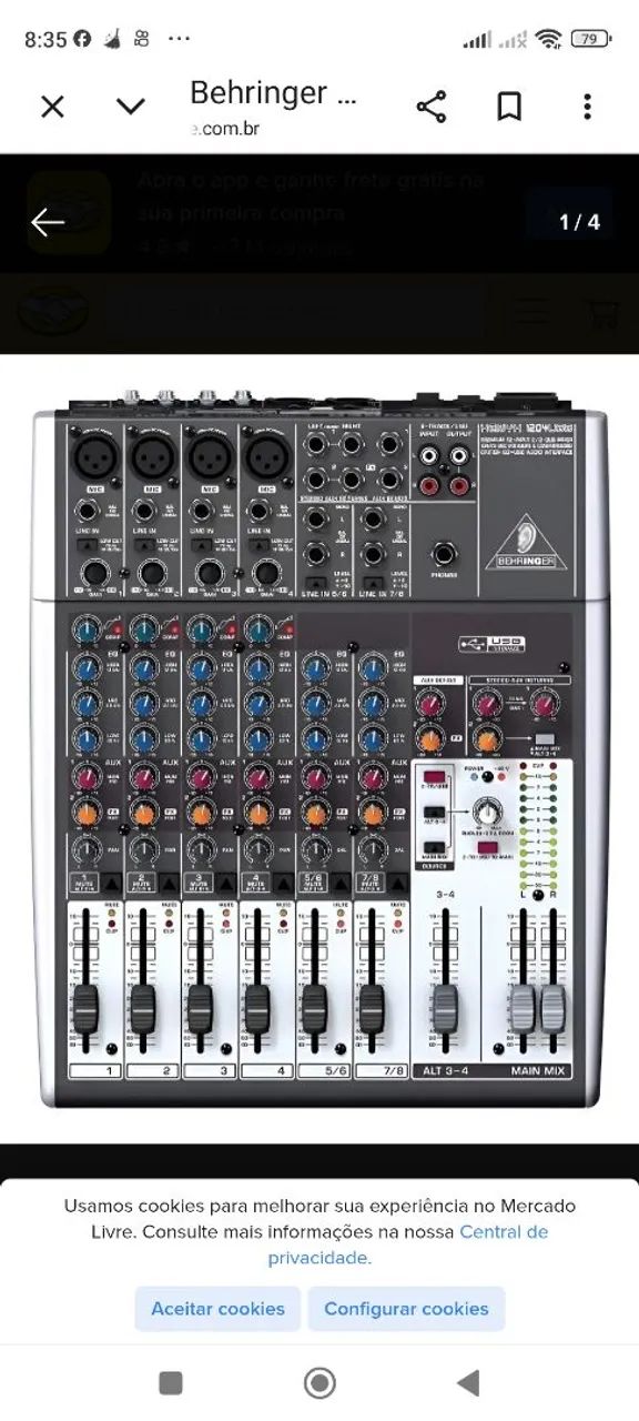 Mesa de som Behringer xenyx 1204 - Foto 2