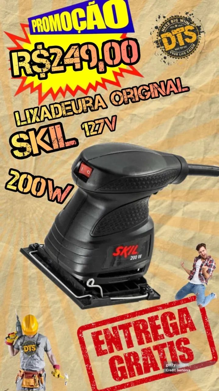 lixadeira orbital skil 200w 127v