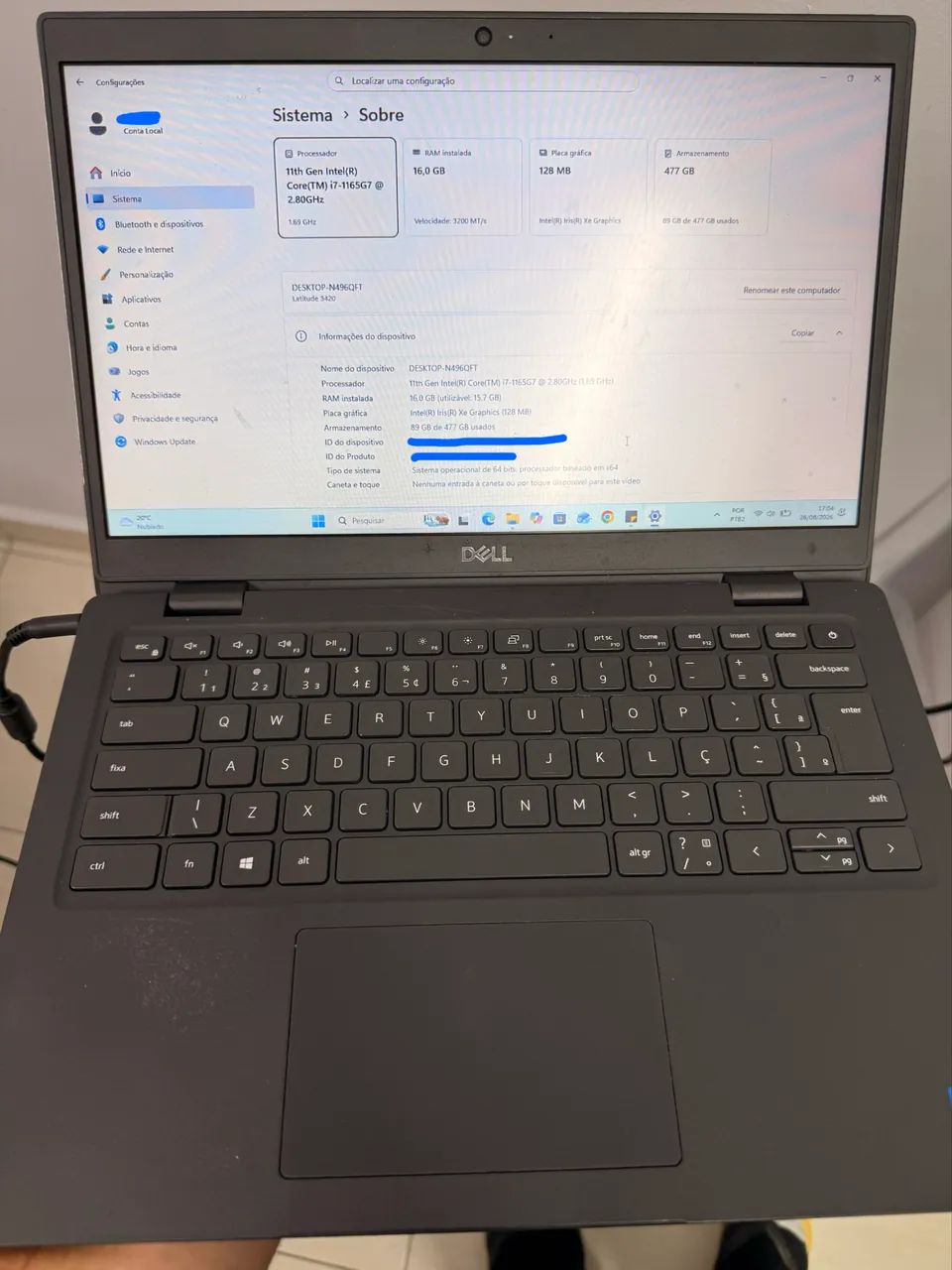 Notebook Dell i7 11th 16gb ram Latitude 3420 - Foto 3