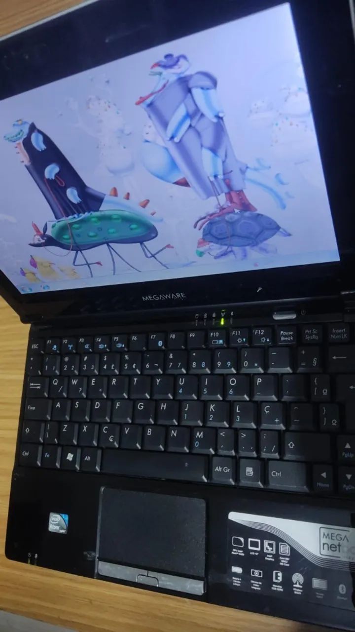 Mini notebook Marca Megaware, Processador Intel Atom N450 1.66ghz (ref 17) - Foto 5