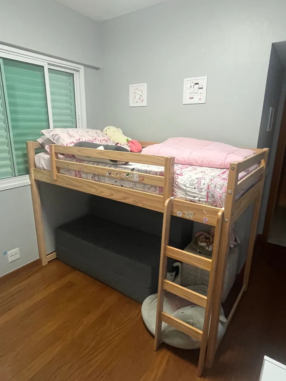 Cama solteiro alta escorregador e escada  - Foto 2