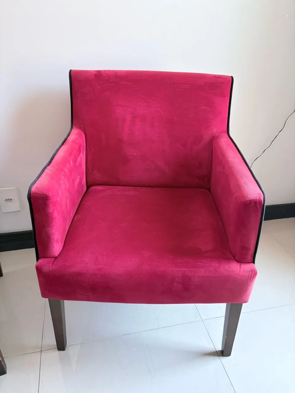2 Poltronas cor vermelha em veludo decorativo! - Foto 3