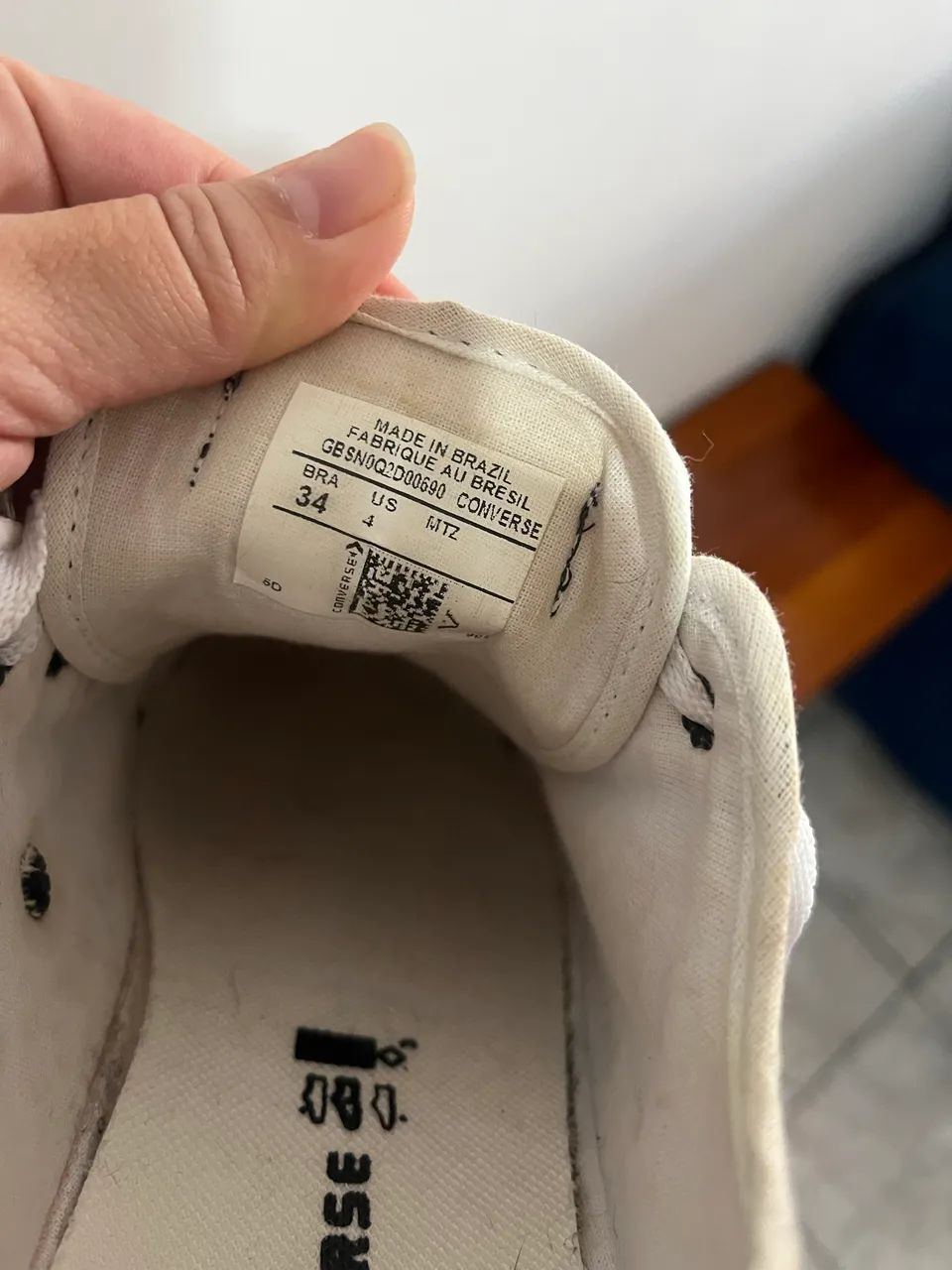All Star Branco de Couro - Foto 3