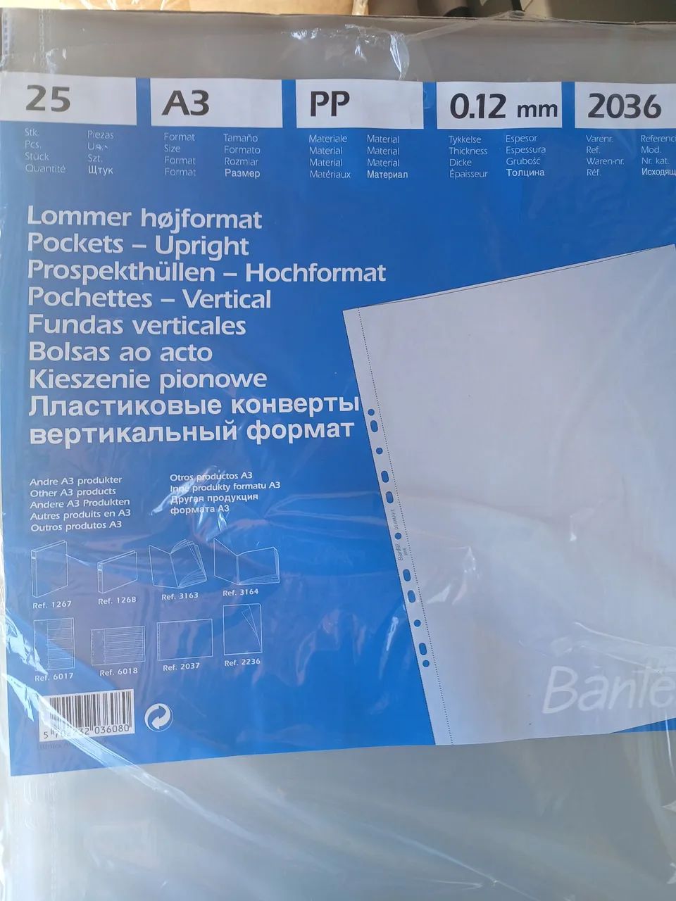14 caixas com 25 Bantex envelopes plásticos A3 - Foto 2
