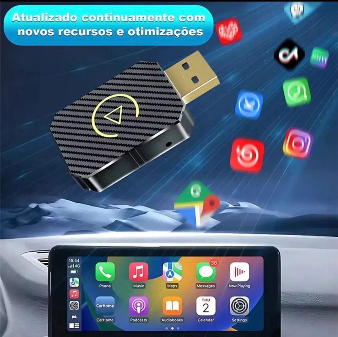 CarPlay sem Fio - Foto 2