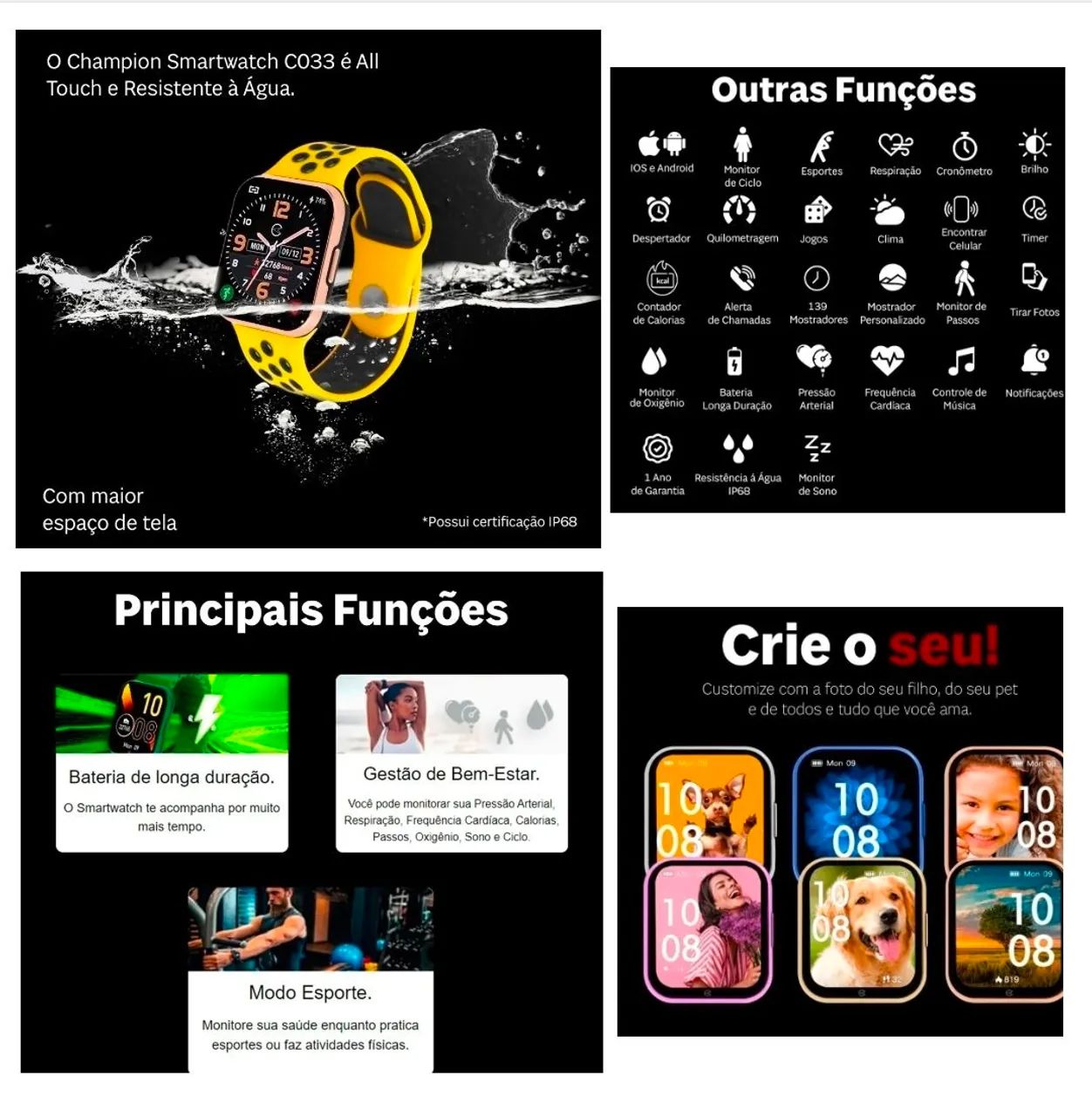 Relógio SmartWatch Champion 100% Original LACRADO - Foto 3