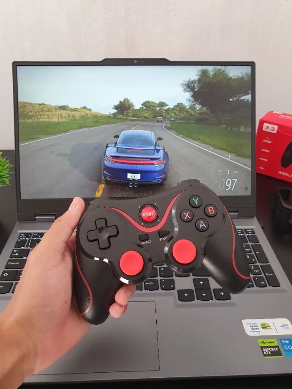 Controle Bluetooth X3 Compatível com Android iPhone PC TV