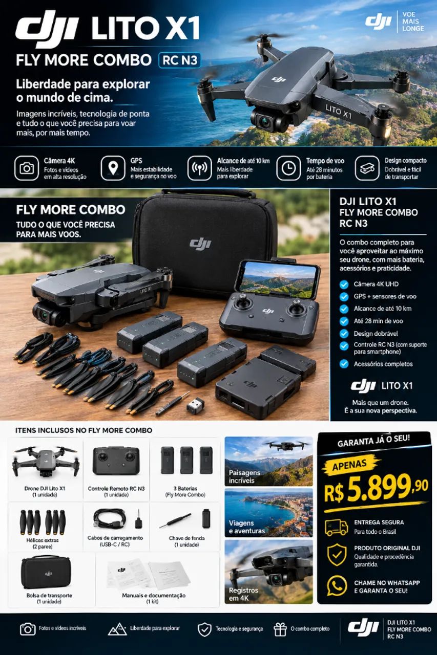 Drone DJI LITO X1 FLY - Foto 2