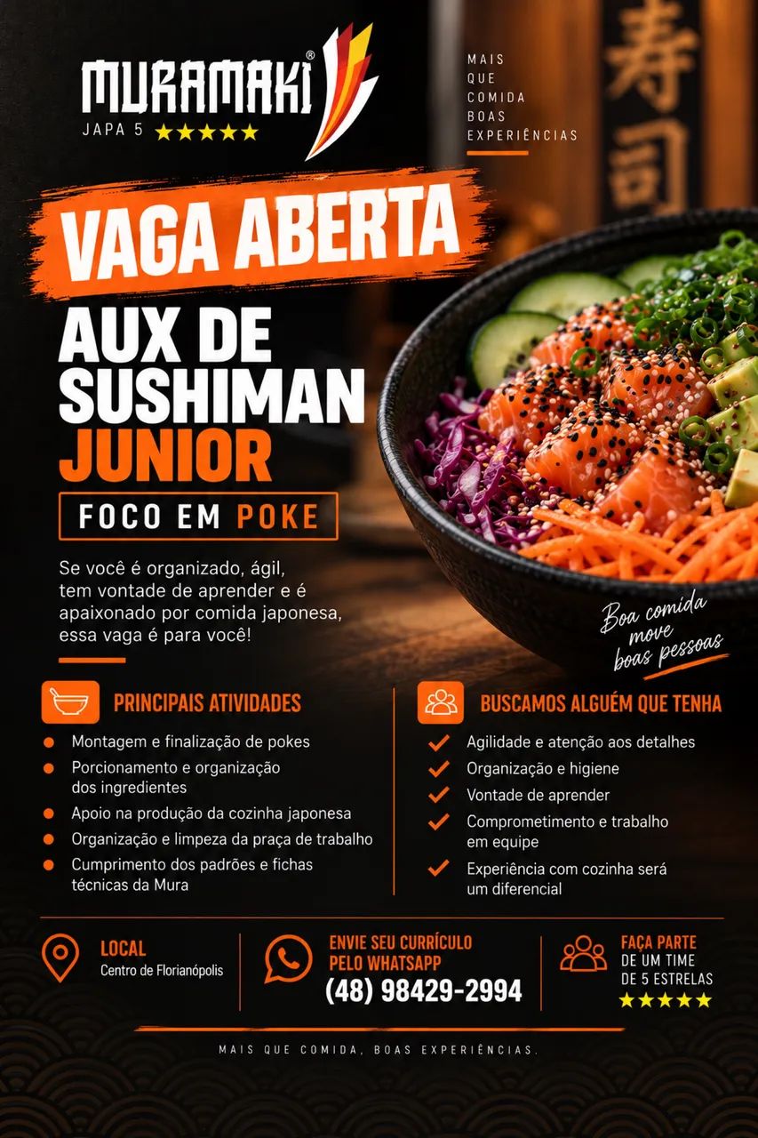 Vaga aux de sushiman Junior 