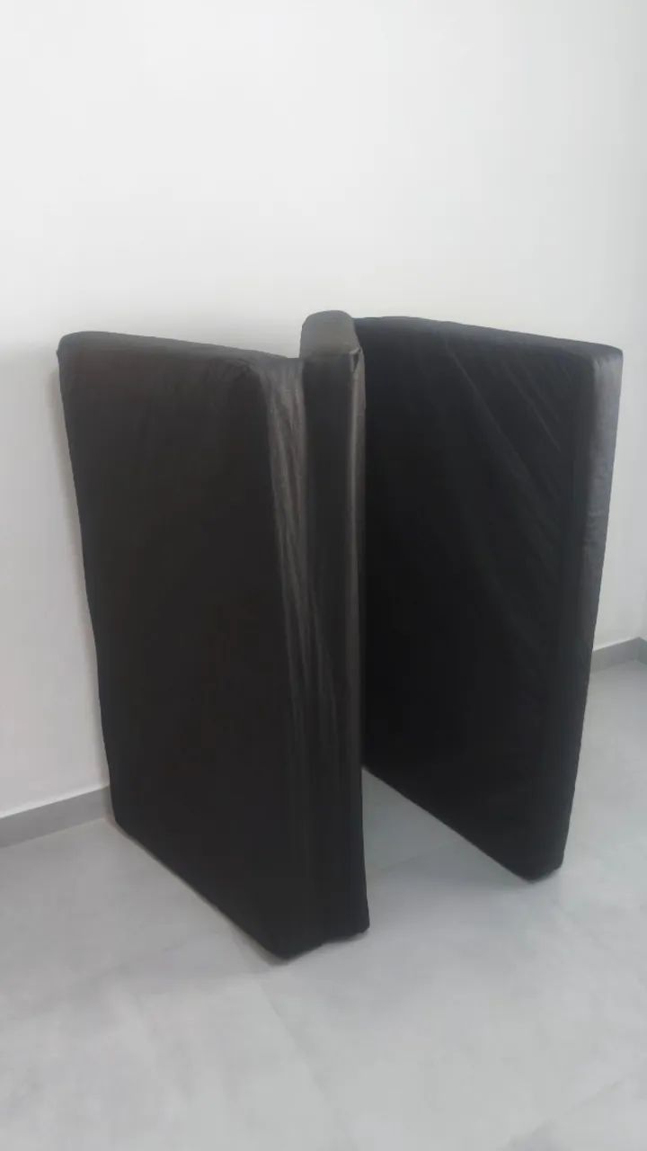 Puff 3 em 1 Casal Preto com Zíper - Dobrável e Multiuso - Foto 2