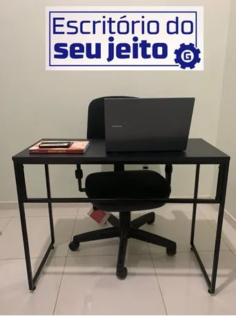 Escrivaninha Industrial reforçada NOVA Multiuso para Notebook Computador de Estudo Office - Foto 2